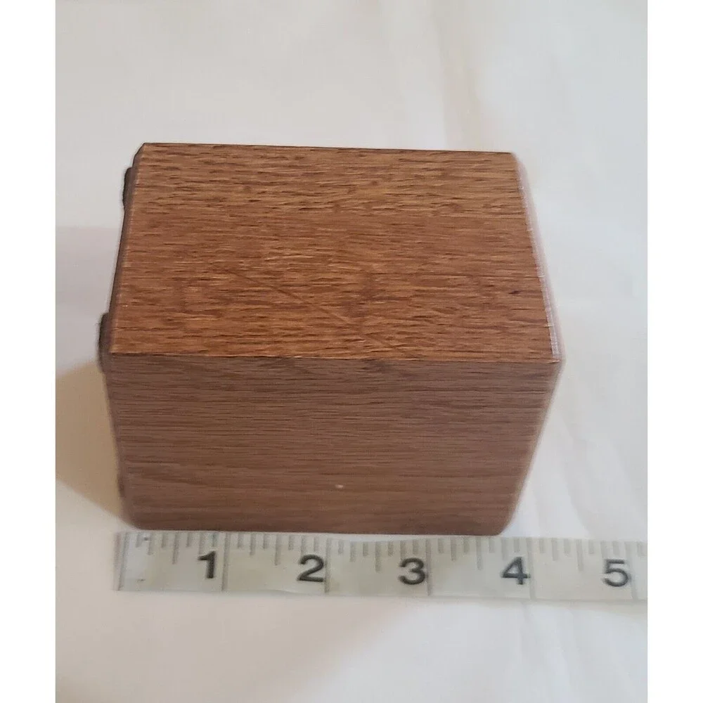 Vintage Handmade Wood Candle Holder Wooden Block MCM 4